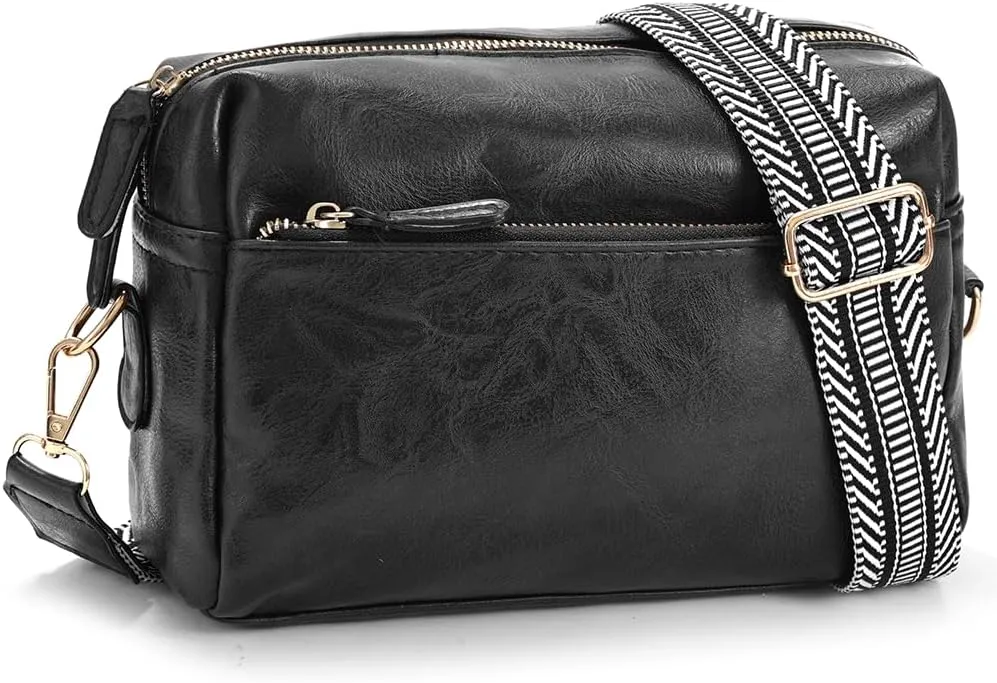 YDSIII Small Crossbody Bags for Women, Trendy Vegan Leather Cross Body Bags for Womens with Adjustable Wide Guitar Strap