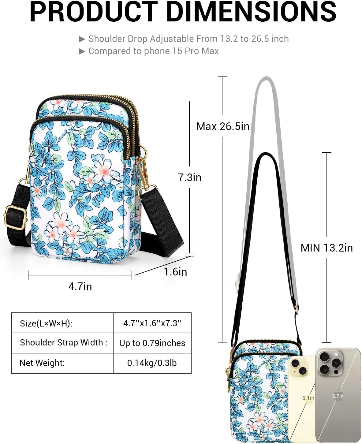 YINHEXI Small Crossbody Bags for Women, Mini Cell Phone Wallet Purse, Shoulder Bag for Women and Men