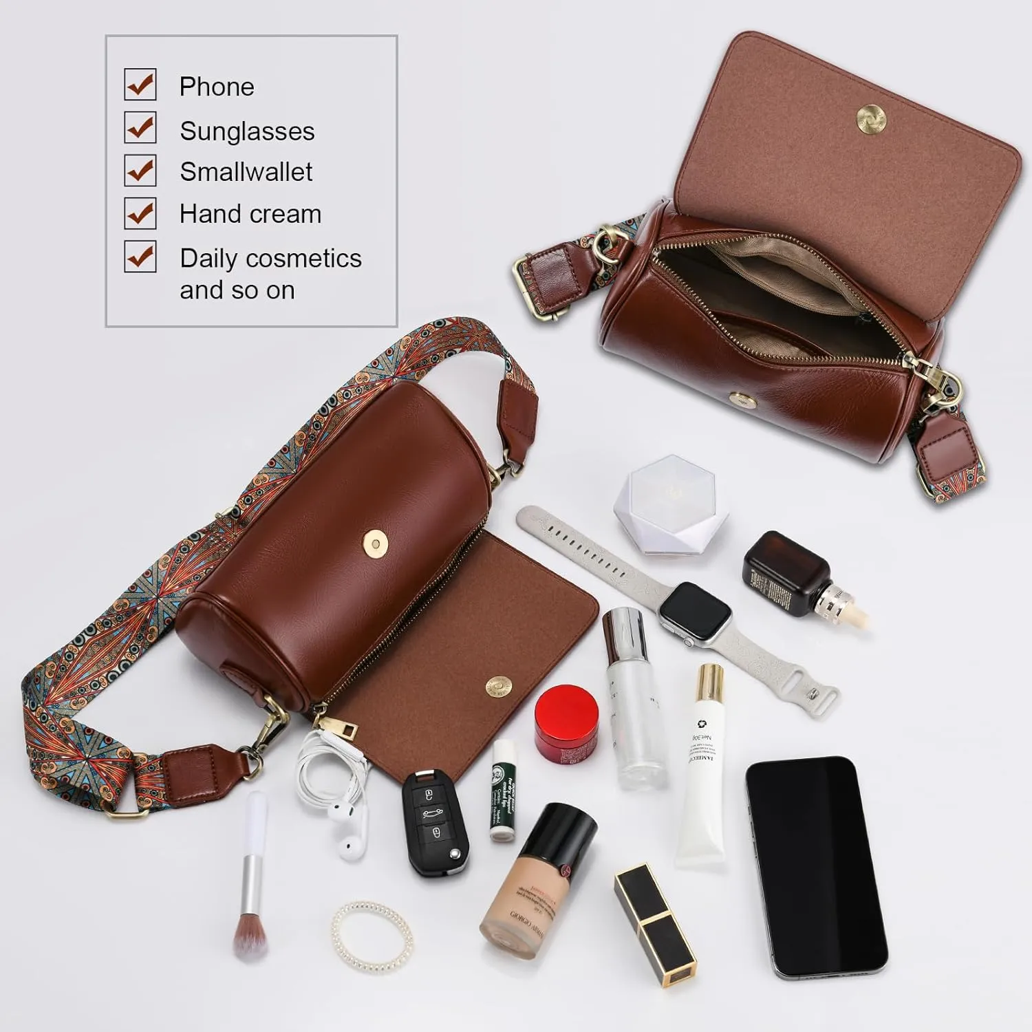 Yonami Genuine Leather Purses for Women – Versatile Crossbody Bags for Women, Perfect Small Purse for Everyday Use