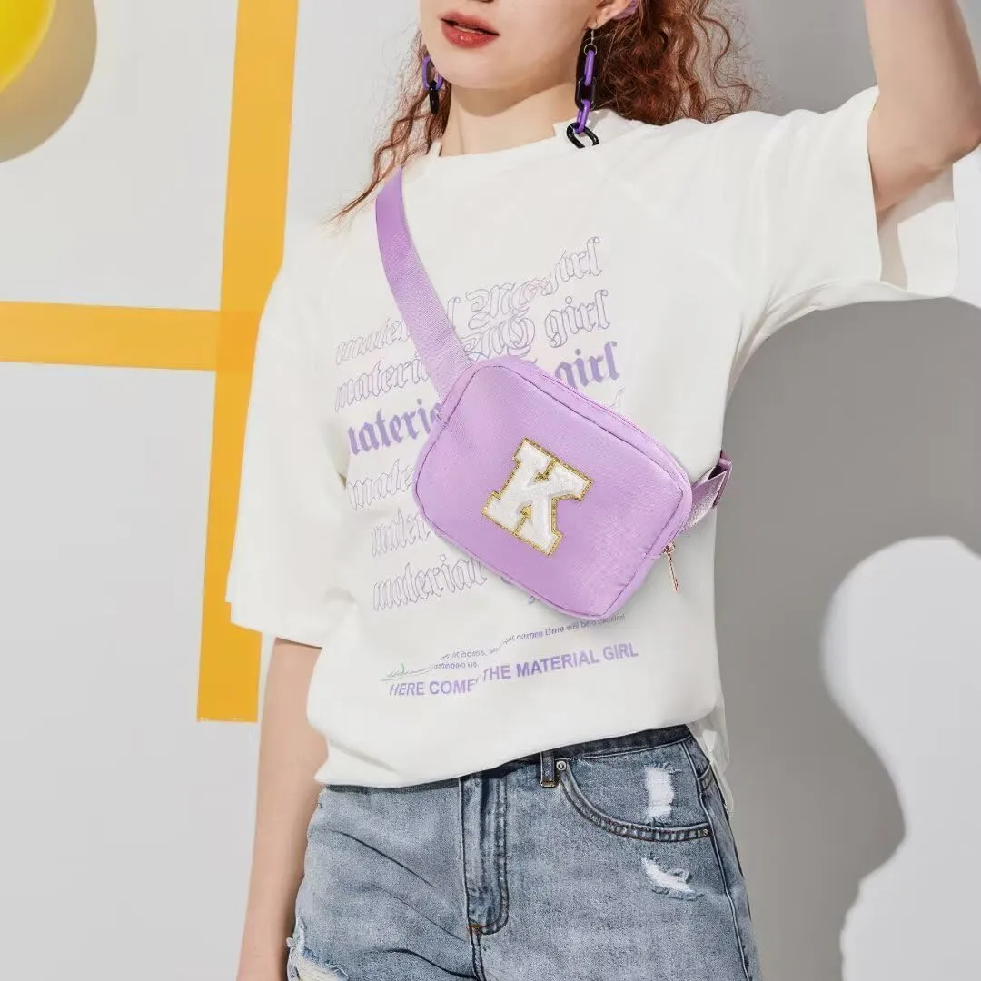 YOOLIFE Birthday Gifts for 4 5 6 7 8 9 10 11 12 13 14 Year Old Girls - Initial Fanny Pack Belt Bag Purse for Girls Teens Daughter Sister Niece, Personalized Trendy Stuff for Teen Girl Kids | Purple H