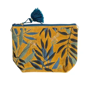 Zoda Gold Velevt Leaf Pouch