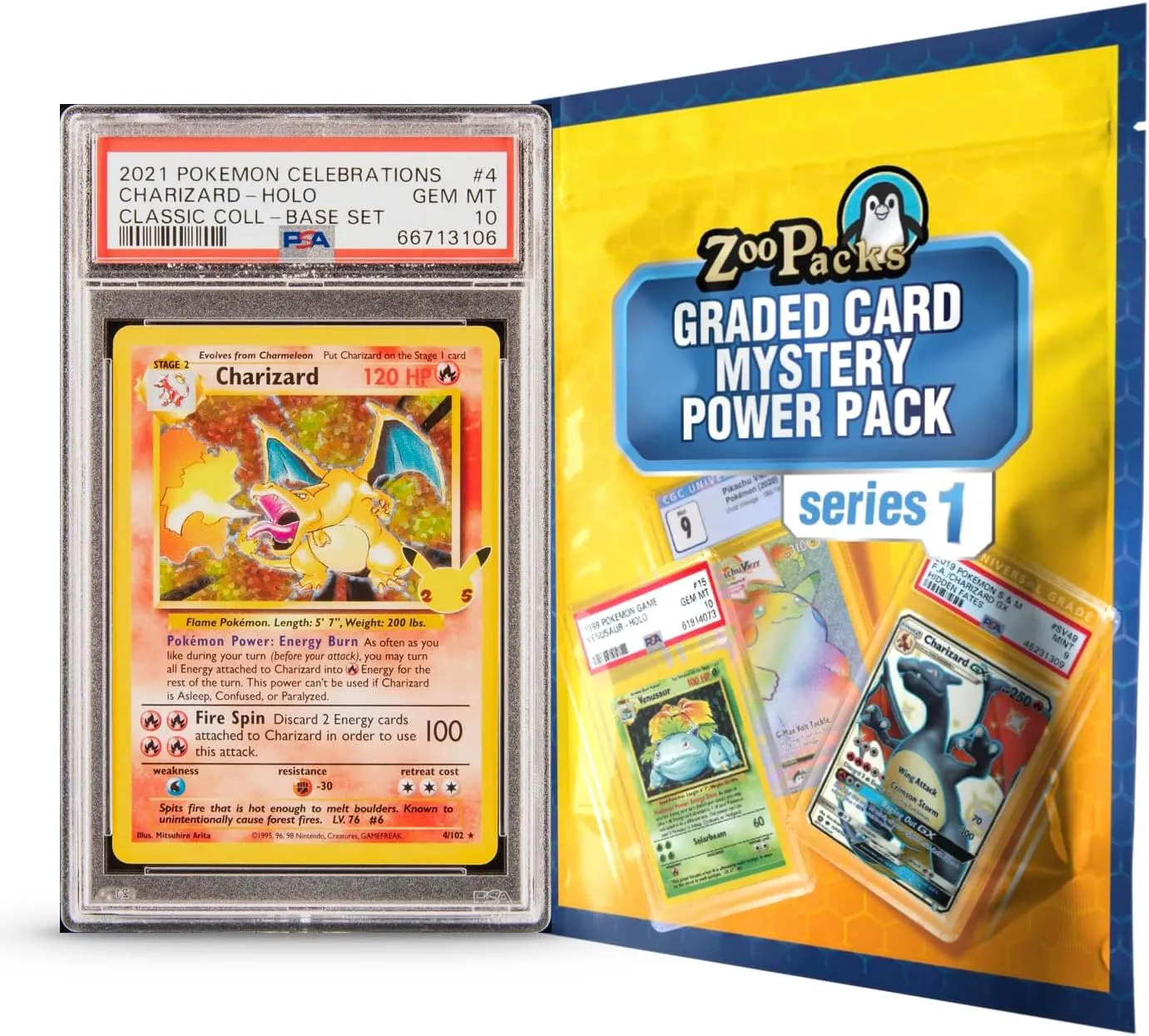 Zoo Packs Pokemon Graded Card Mystery Power Pack - Amazon Exclusive