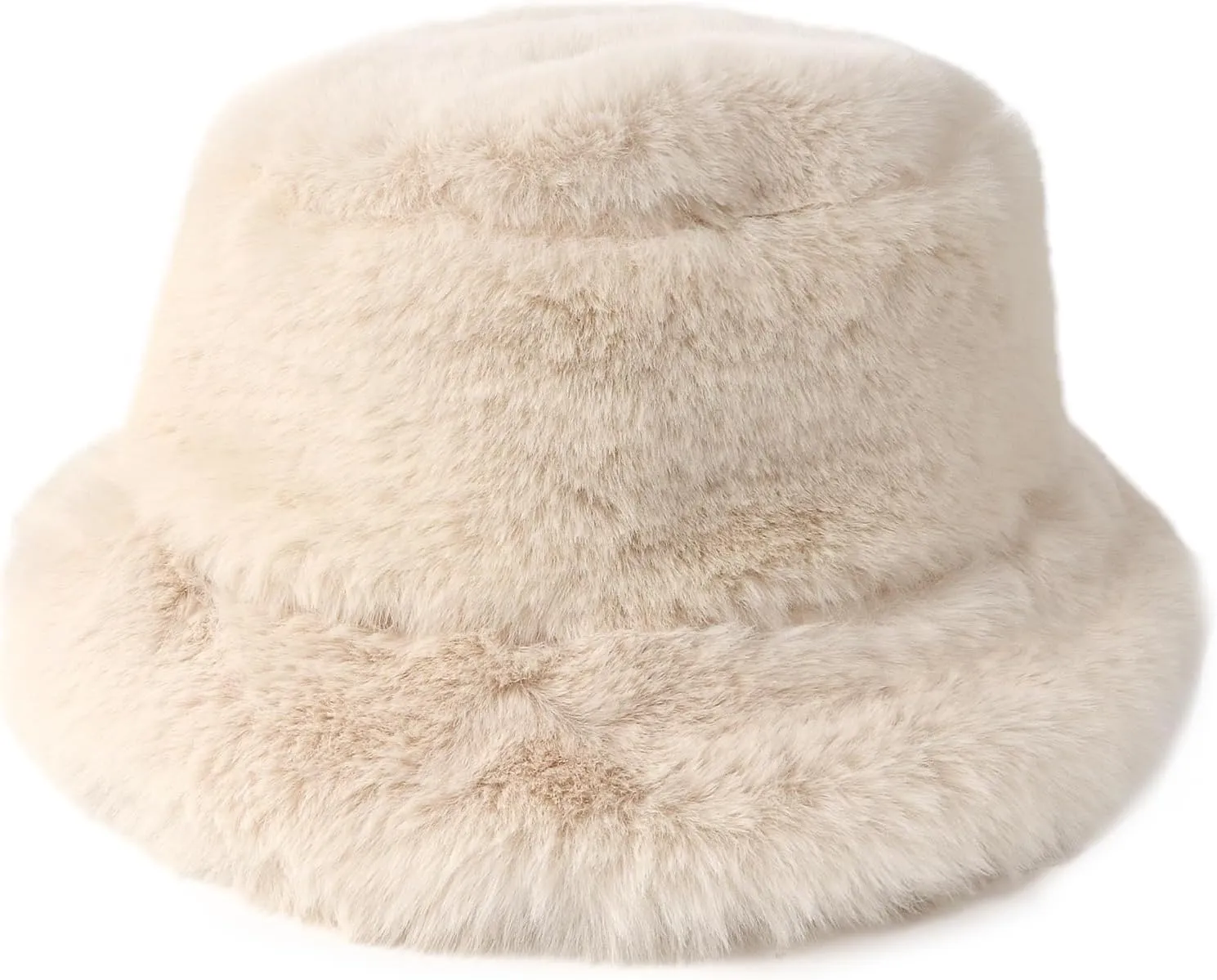 Zylioo Oversize 3XL/2XL/XL Fluffy Bucket Hat,L/M/S Faux Fur Warm Hat Petite,Large Winter Plush Fuzzy Hat for Big Heads