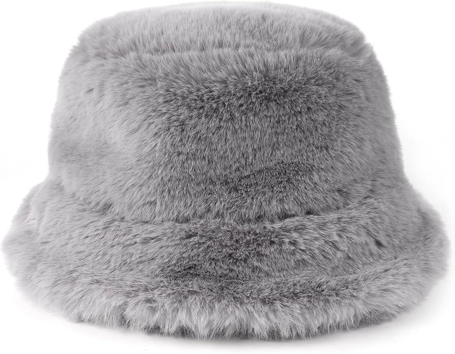 Zylioo Oversize 3XL/2XL/XL Fluffy Bucket Hat,L/M/S Faux Fur Warm Hat Petite,Large Winter Plush Fuzzy Hat for Big Heads