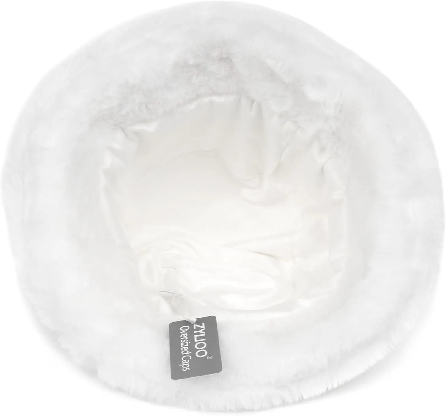 Zylioo Oversize 3XL/2XL/XL Fluffy Bucket Hat,L/M/S Faux Fur Warm Hat Petite,Large Winter Plush Fuzzy Hat for Big Heads