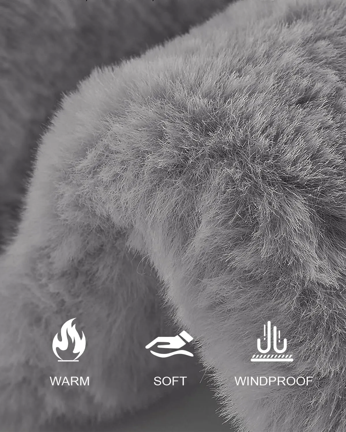 Zylioo Oversize 3XL/2XL/XL Fluffy Bucket Hat,L/M/S Faux Fur Warm Hat Petite,Large Winter Plush Fuzzy Hat for Big Heads