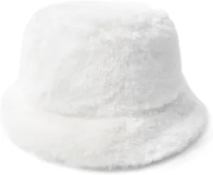 Zylioo Oversize 3XL/2XL/XL Fluffy Bucket Hat,L/M/S Faux Fur Warm Hat Petite,Large Winter Plush Fuzzy Hat for Big Heads