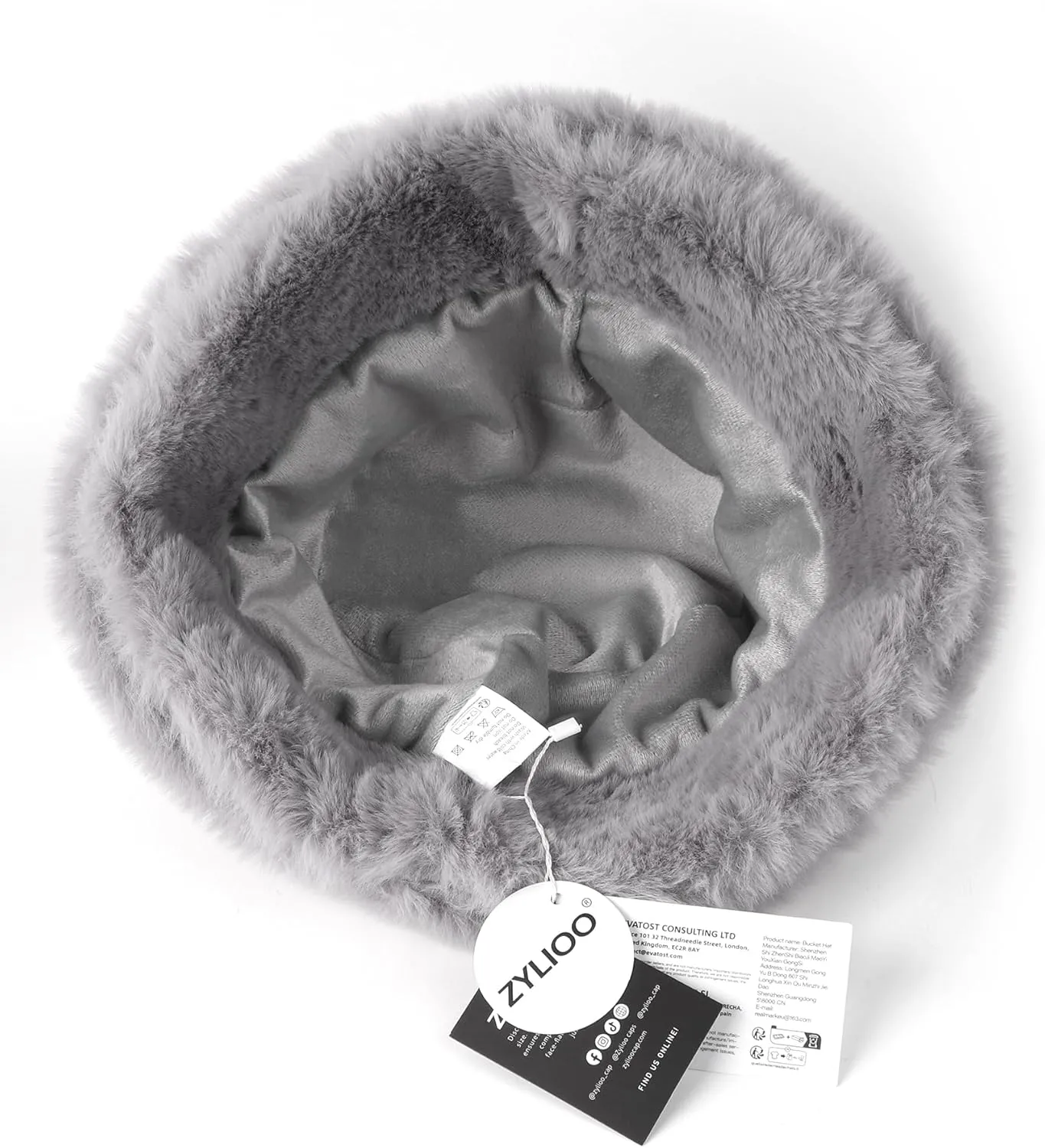 Zylioo Oversize 3XL/2XL/XL Fluffy Bucket Hat,L/M/S Faux Fur Warm Hat Petite,Large Winter Plush Fuzzy Hat for Big Heads
