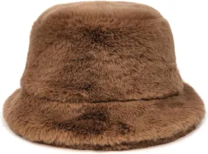 Zylioo Oversize 3XL/2XL/XL Fluffy Bucket Hat,L/M/S Faux Fur Warm Hat Petite,Large Winter Plush Fuzzy Hat for Big Heads