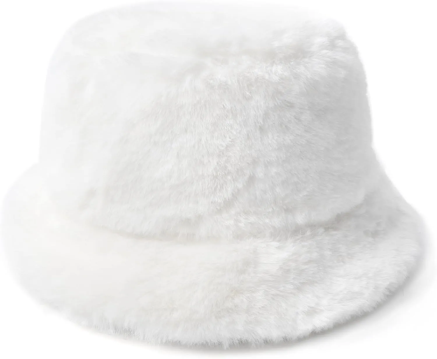 Zylioo Oversize 3XL/2XL/XL Fluffy Bucket Hat,L/M/S Faux Fur Warm Hat Petite,Large Winter Plush Fuzzy Hat for Big Heads